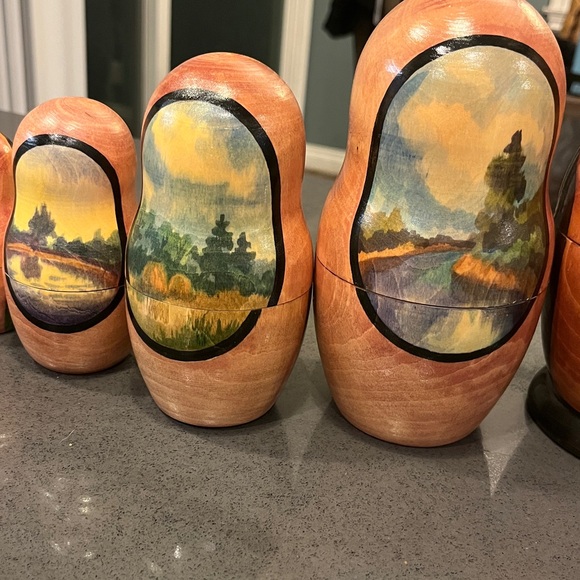 Matryoshka Russian Authors Vintage/Signed Rare 1995 Nesting Doll Set of 10-Rare - Picture 15 of 17